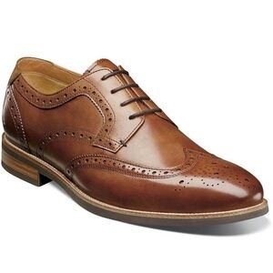 NWT Florsheim uptown wingtip Leather Oxford in cognac brown